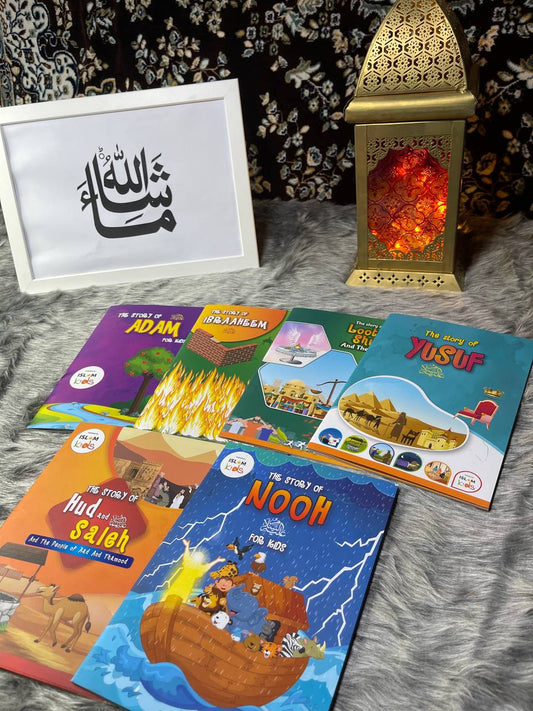 Prophet Stories for Kids: Learn about the History of Prophets of Islam in English (6 books)