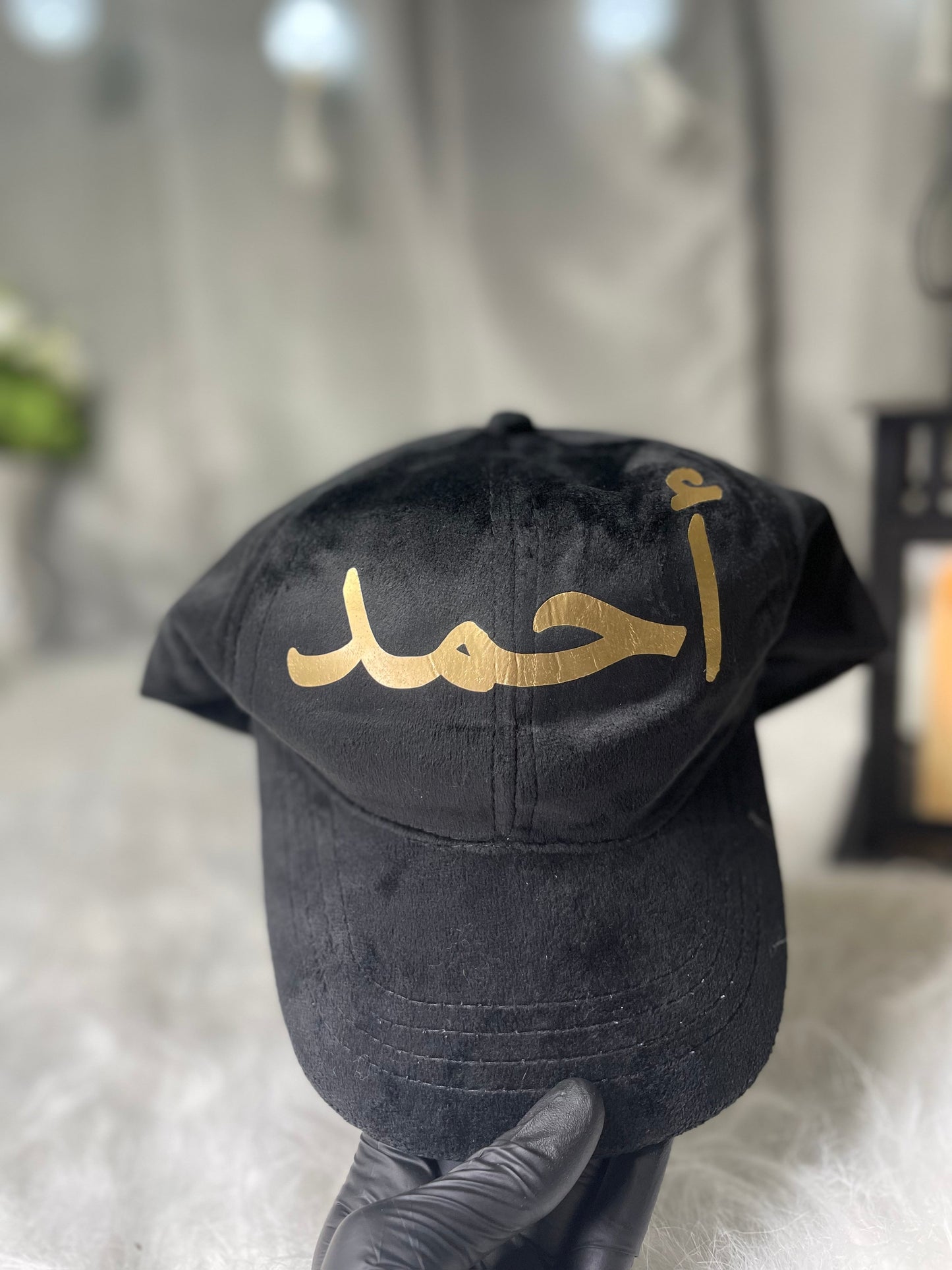 Velvet Caps with customizable name (free size)